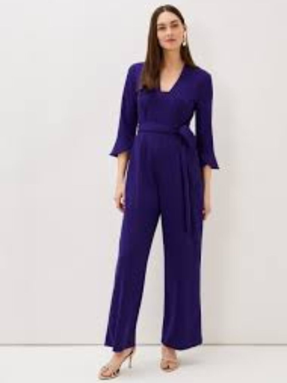 NWT Phase Eight Eydie Fluted Sleeve Jumpsuit in Royal Blue